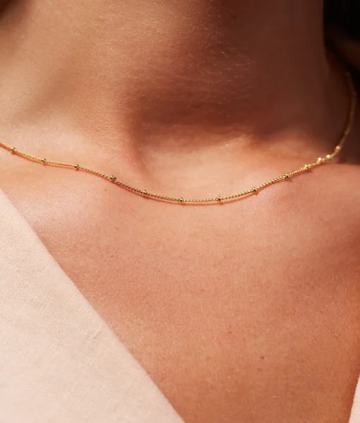 Ana Gold Small Ball Chain Necklace - Ana Luisa