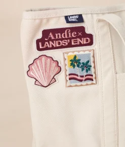 Andie X Lands' End Canvas Beach Tote - Canvas - Natural