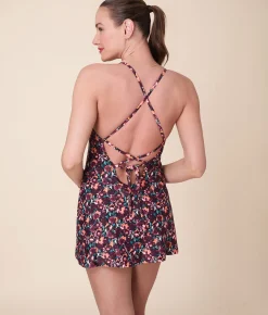 Andie X Lands' End Tugless Fiji Swim Dress - Eco Nylon - Multi Floral