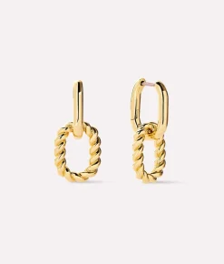 Ash Double Mini Gold Drop Earrings - Ana Luisa