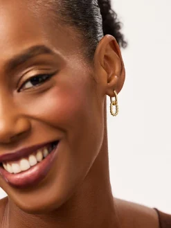 Ash Double Mini Gold Drop Earrings - Ana Luisa