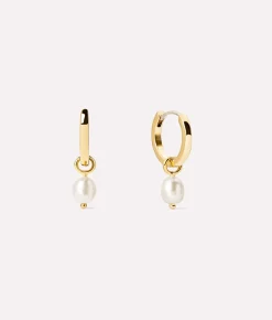 Frida Pearl Huggie Hoops - Ana Luisa
