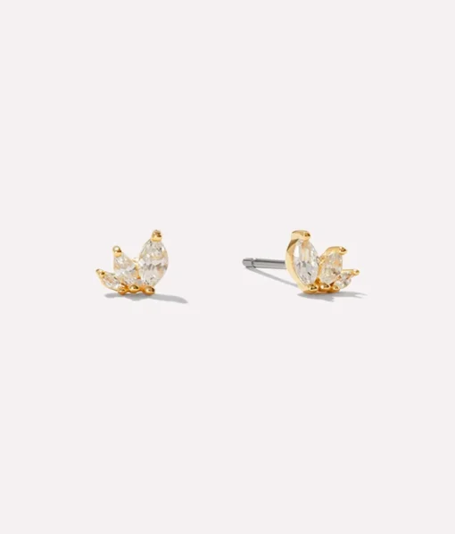 Kennedy Gold Stud Earrings - Ana Luisa