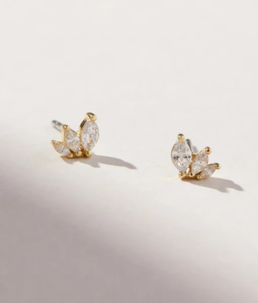Kennedy Gold Stud Earrings - Ana Luisa