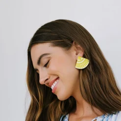 Lime Tile Earrings - Sunshine Tienda