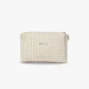 Mini Elsie Travel Case Zip Pouch Bag - Beige Gingham - Kayu
