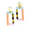 Neutral Colorblock Earrings - Sunshine Tienda