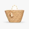 Oversized St Tropez Pom Pom Tote - Natural - Kayu