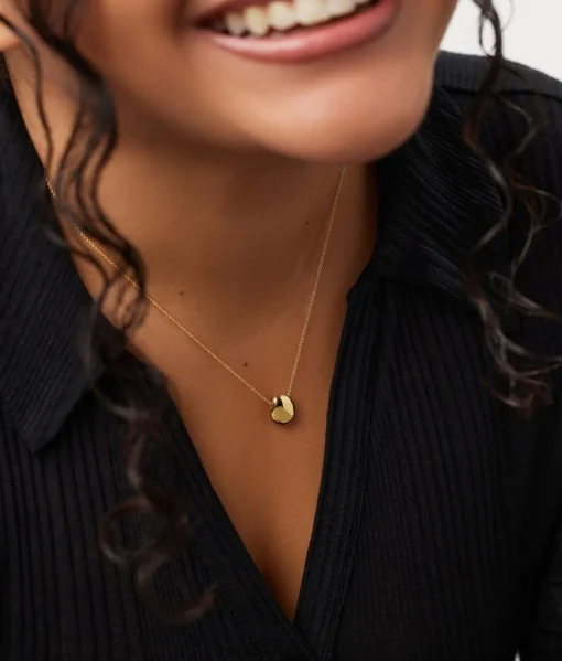 Pebble Mini Gold Pendant Necklace - Ana Luisa