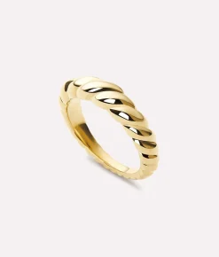 Rope Slim Gold Twist Ring - Ana Luisa