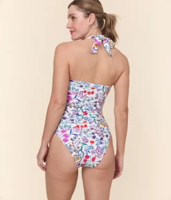 The Aleta One Piece - Eco Nylon - Botanical Floral - Classic