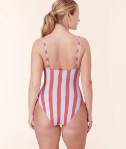 The Amalfi One Piece - Eco Nylon - Candy Stripe - Classic
