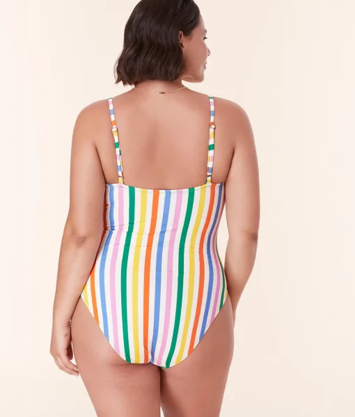 The Amalfi One Piece - Eco Nylon - Rainbow Stripe - Classic