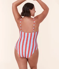 The Amalfi One Piece - Eco Nylon - Candy Stripe - Classic
