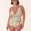 The Augustine One Piece - Eco Nylon - Bird Floral - Classic