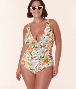 The Augustine One Piece - Eco Nylon - Bird Floral - Classic