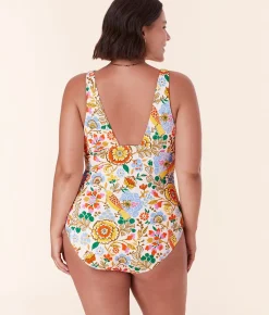 The Augustine One Piece - Eco Nylon - Bird Floral - Classic
