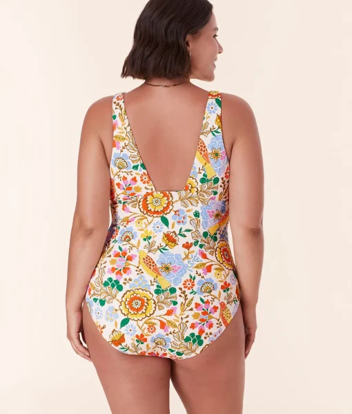 The Augustine One Piece - Eco Nylon - Bird Floral - Classic