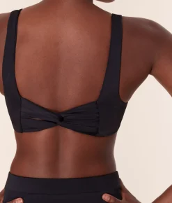 The Barbados Bikini Top - Eco Nylon - Black