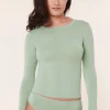 The Base Long Sleeve Top - Cloud - Jade