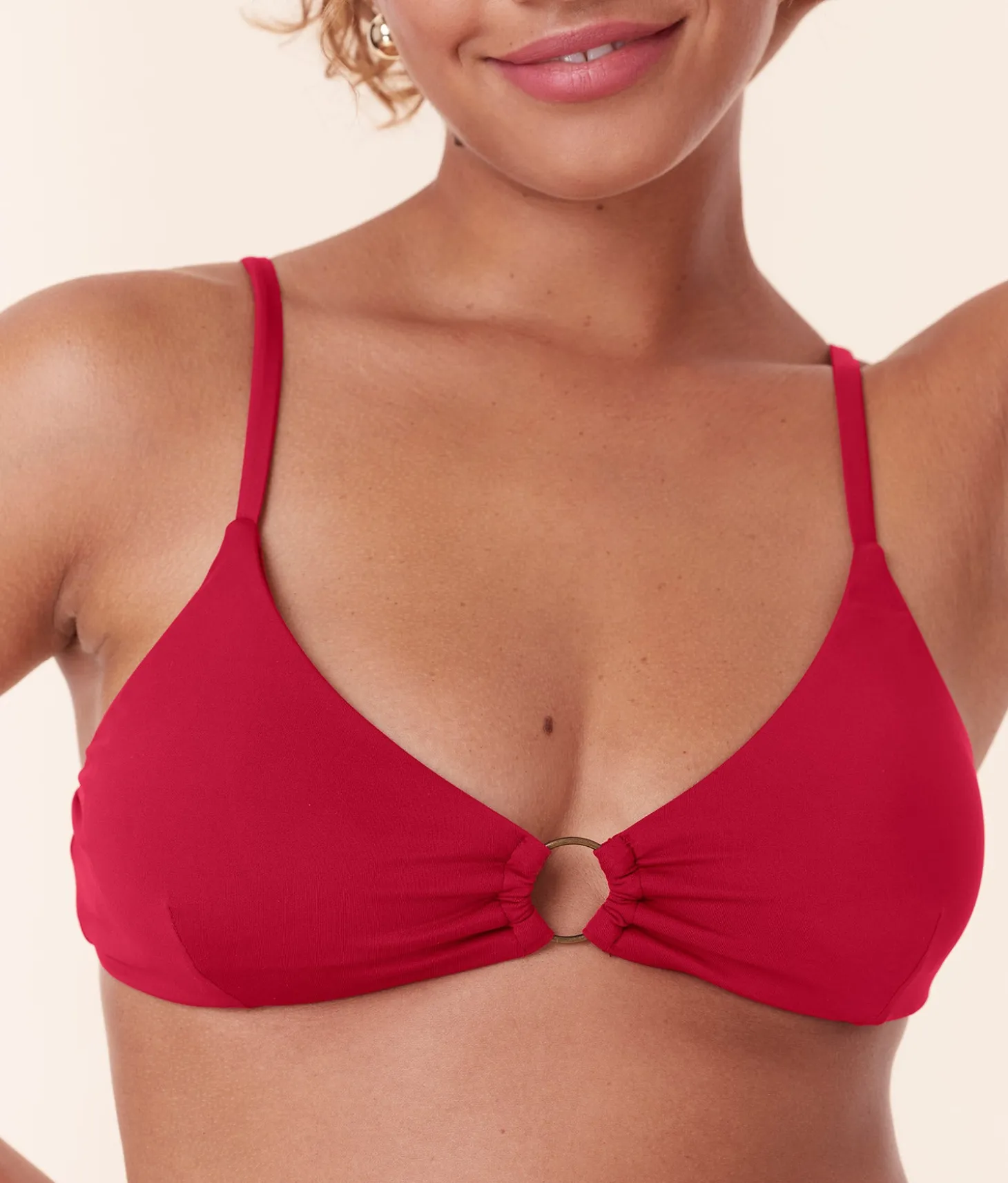 The Bonita Bikini Top - Eco Nylon - Garnet
