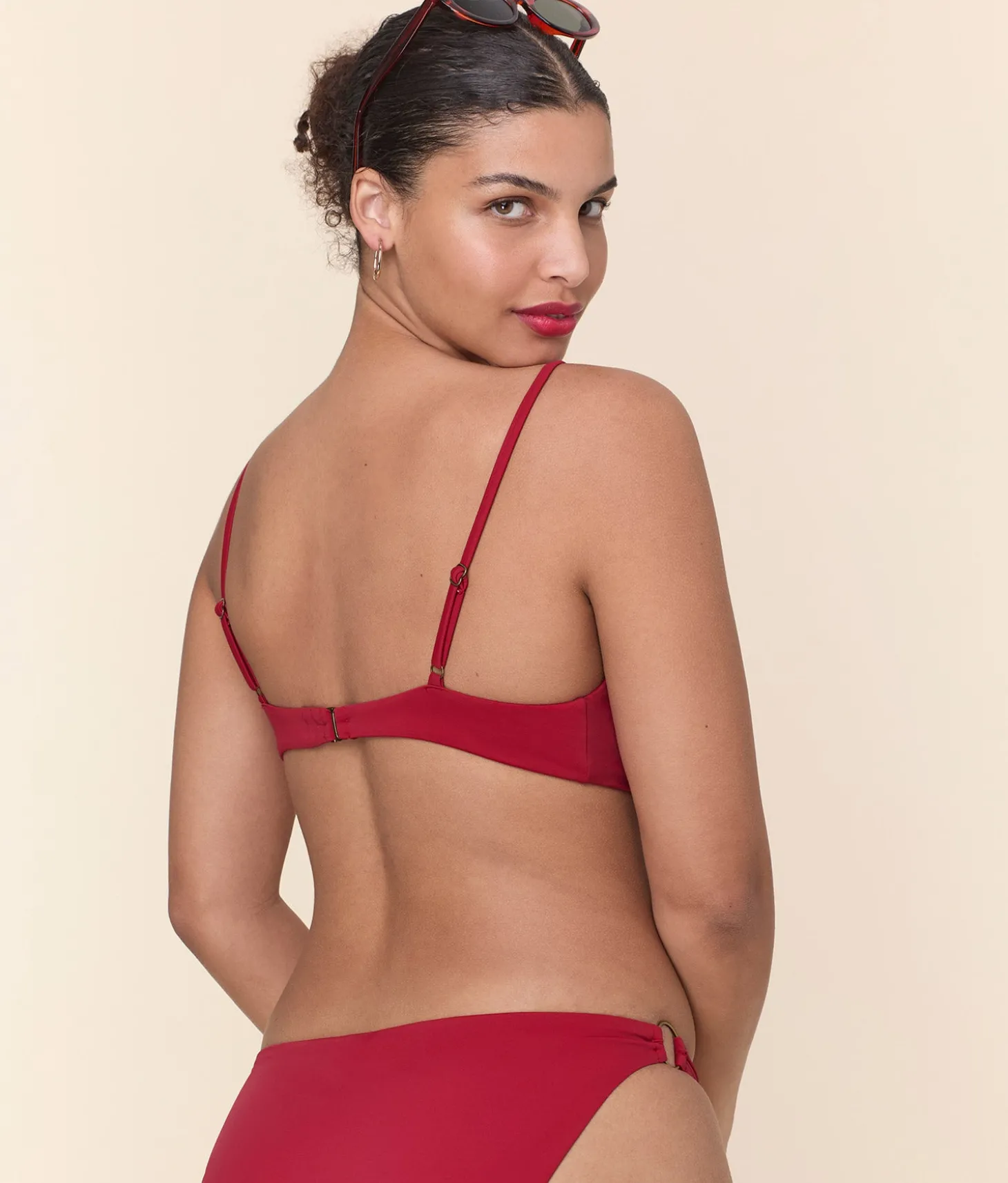 The Bonita Bikini Top - Eco Nylon - Garnet