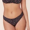 The Classic Bikini Bottom - Satin - Black Ditsy Bloom