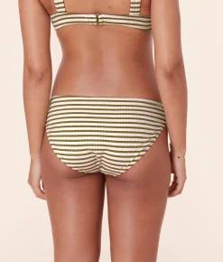 The Classic Bikini Bottom - Striped Rib - Iguana