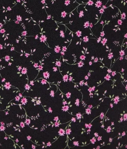 The Classic Bikini Bottom - Satin - Black Ditsy Bloom