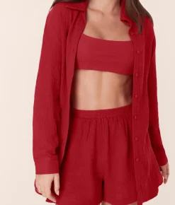 The Corvo Button Up - Cotton Gauze - Flame