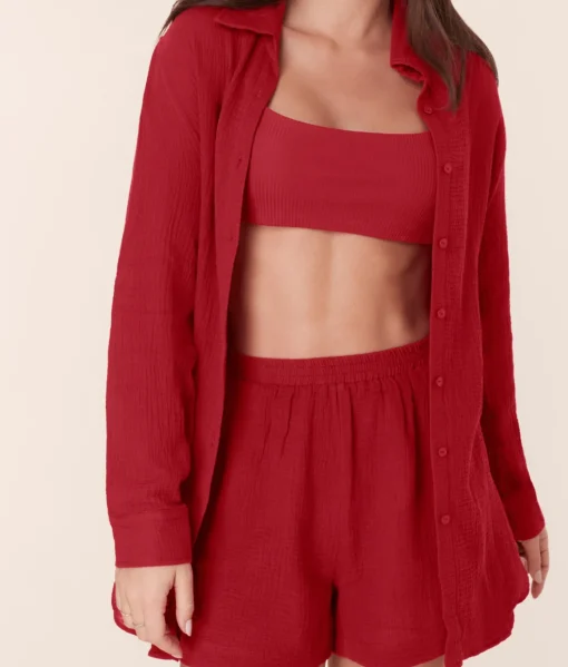 The Corvo Button Up - Cotton Gauze - Flame