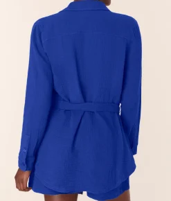 The Corvo Button Up - Cotton Gauze - Mazarine