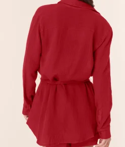 The Corvo Button Up - Cotton Gauze - Flame