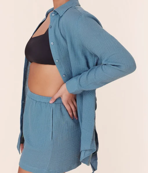 The Corvo Button Up - Cotton Gauze - Oceanview