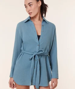 The Corvo Button Up - Cotton Gauze - Oceanview