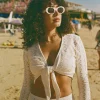 The Crete Jacket - Scallop Crochet - Gardenia