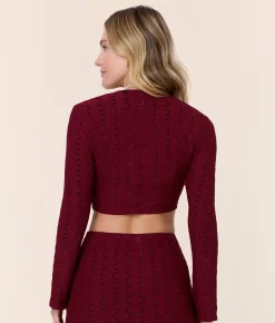 The Crete Jacket - Scallop Crochet - Syrah