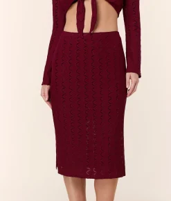 The Crete Skirt - Scallop Crochet - Syrah