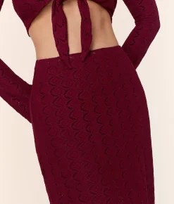 The Crete Skirt - Scallop Crochet - Syrah