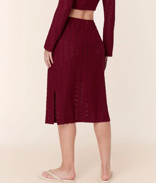 The Crete Skirt - Scallop Crochet - Syrah