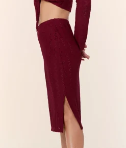 The Crete Skirt - Scallop Crochet - Syrah