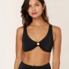 The Dalia Bikini Top - Eco Nylon - Black