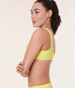 The Delray Bikini Top - Floral Lace - Limeade