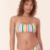 The Fiji Bikini Top - Eco Nylon - Rainbow Stripe