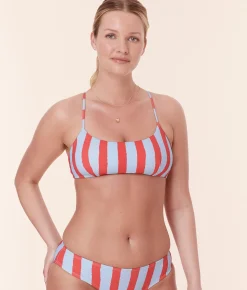 The Fiji Bikini Top - Eco Nylon - Candy Stripe