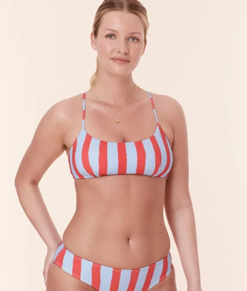 The Fiji Bikini Top - Eco Nylon - Candy Stripe