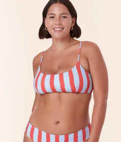 The Fiji Bikini Top - Eco Nylon - Candy Stripe