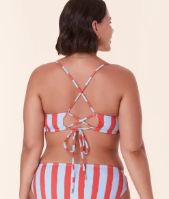 The Fiji Bikini Top - Eco Nylon - Candy Stripe