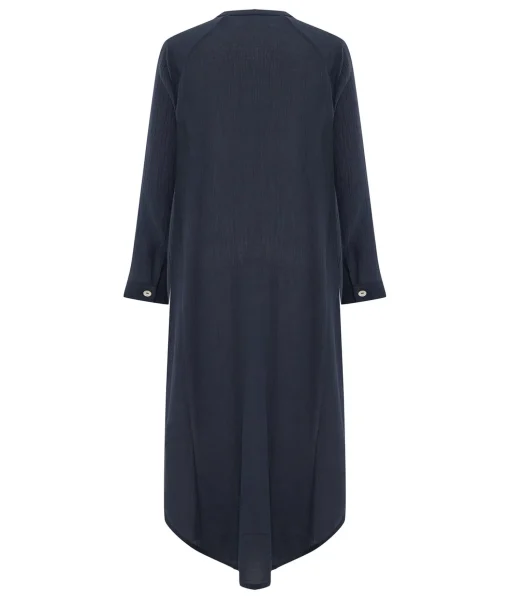 The Handloom Terra Shirt Dress - Navy