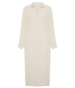 The Handloom Voyage Shirt Dress - White Stripes